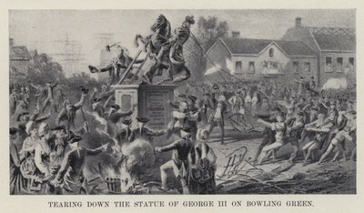Derribando la Estatua de Jorge III en Bowling Green de American School