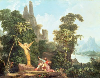 El ángel apareciendo a Manoa de American School