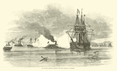 El Arkansas atravesando la flota de la Unión frente a Vicksburg, julio 1862 de American School