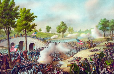 La Batalla de Antietam, 1862 de American School
