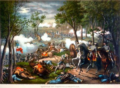 La batalla de Chancellorsville, Virginia, 1863 de American School