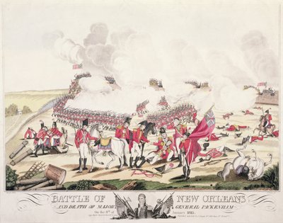 La Batalla de Nueva Orleans y la muerte del Mayor General Packenham, 8 de enero de 1815 de American School