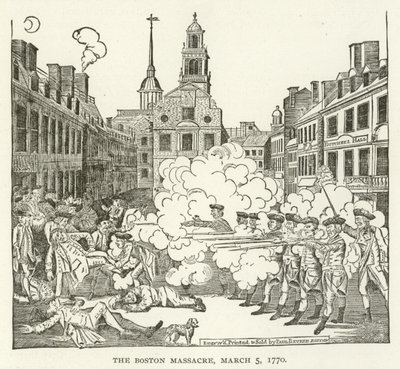 La masacre de Boston, 5 de marzo de 1770 de American School