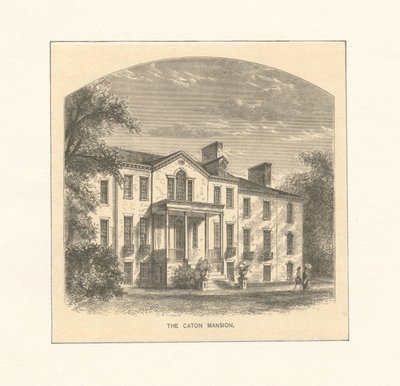 La Mansión Caton, c.1870 (grabado) de American School