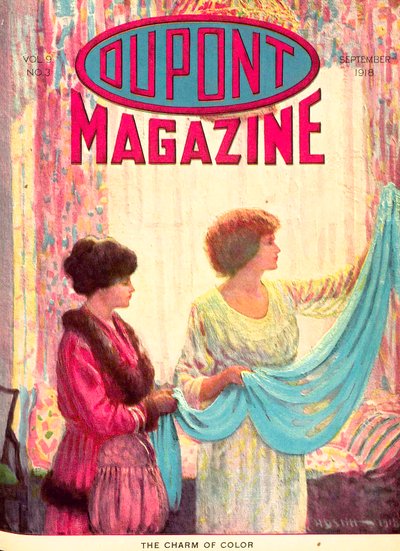 El Encanto del Color, portada de la revista DuPont, septiembre de 1918 de American School