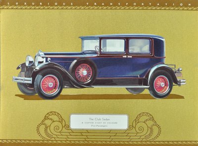 The Club Sedan, A Custom Eight by Packard, pub.1930 (litografía en color) de American School