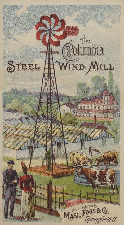 El molino de viento de acero Columbia de American School