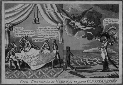 El Congreso en Viena en gran consternación, c.1815 de American School