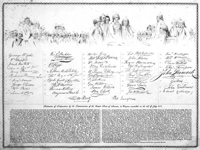 La Declaración de Independencia, Copia Grabada de American School