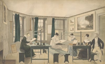 La clase de dibujo, 1810-13 de American School