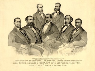 El primer senador y representantes de color - en el 41º y 42º Congreso de los Estados Unidos, pub.1872 de American School