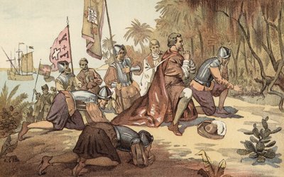 El primer desembarco de Colón de American School