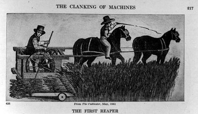 El primer segador, ilustración de The Cultivator, 1841, de El Desfile de América, Vol.3, por Ralph Henry Gabriel, 1926 de American School