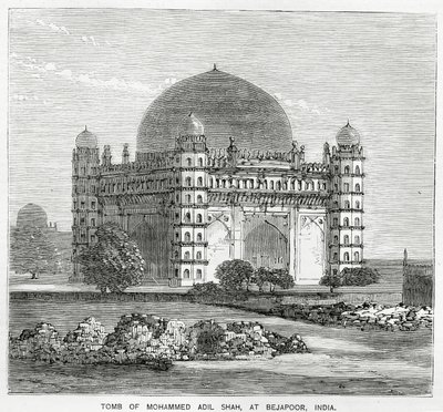 El Gol Gumbaz, tumba de Mohammed Adil Shah II, construida en 1659 de American School