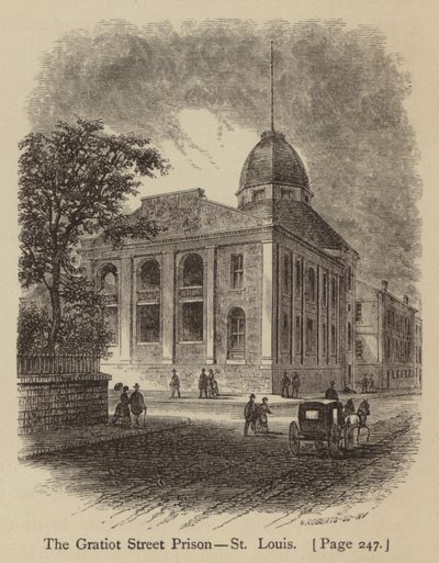 La prisión de Gratiot Street, St Louis (grabado) de American School