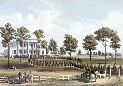 El Hermitage, la tumba de Jackson y la residencia de Andrew J. Donelson a 12 millas de Nashville, Tennessee, tomada en el lugar, el 29 de marzo. de American School