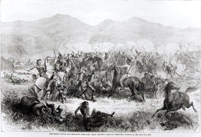 La Batalla y Masacre India cerca del Fuerte Philip Kearney, Territorio de Dakota, 21 de diciembre de 1866 de American School