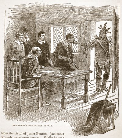 La Declaración de Guerra de los Indios, de un libro publicado en 1896 de American School