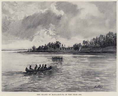 La Isla de Mana-hat-ta en el Año 1600 de American School