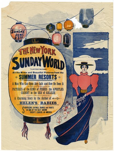 The New York Sunday World, Todas las noticias y hermosas imágenes de los centros turísticos de verano..., 1895 de American School