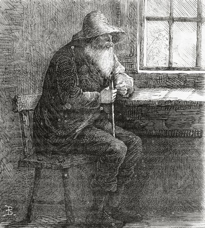 El Patriarca, ilustración para una historia destacada, Una Comunidad de Marginados, de Appletons Journal, 23 de marzo de 1872 de American School