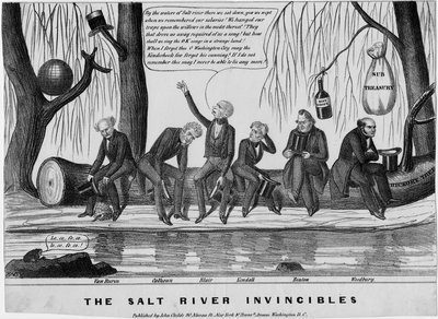 Los invencibles del Río Salado, publicado por John Childs, Nueva York y Washington, c. 1840 de American School