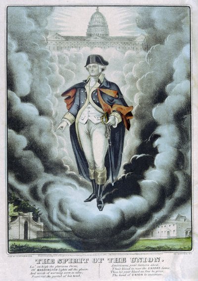 El espíritu de la Unión, pub. 1860 (litografía en color) de American School