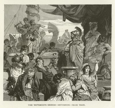 Los griegos victoriosos regresando de Troya de American School