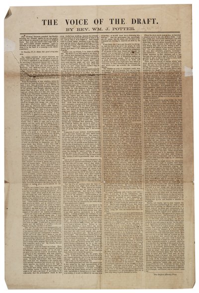 La voz del reclutamiento, 21 de julio 1863 de American School
