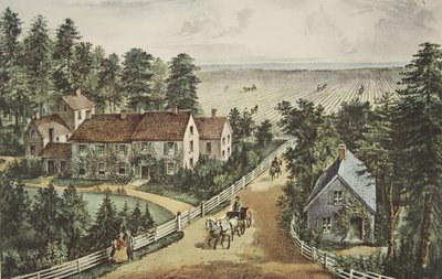 El hogar del granjero occidental, pub. 1871 de American School