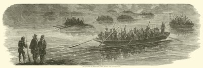 El avance del cuerpo de Sedgwick cruzando el Rappahannock, abril 1863 de American School