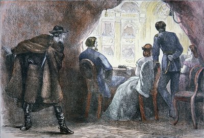 El asesinato de Abraham Lincoln en el palco del Teatro Ford, 14 de abril de 1865 de American School