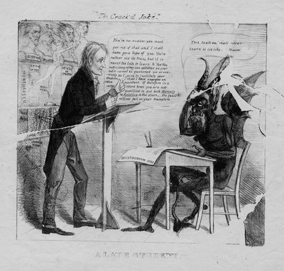 El chiste roto: un estudiante tardío, 1827 de American School
