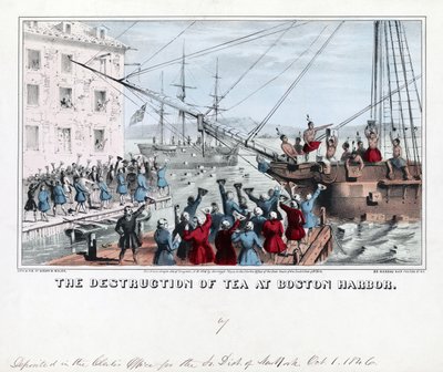 La destrucción del té en el Puerto de Boston, pub de American School