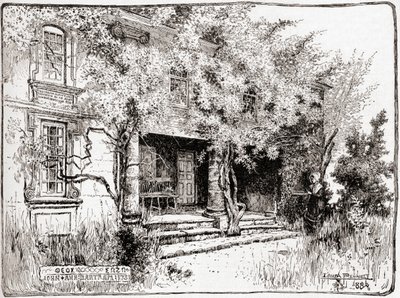 La casa de John Bartram cerca de Filadelfia, de The Century Illustrated Monthly Magazine, publicado 1884 de American School