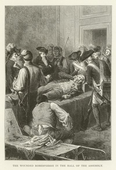 Robespierre herido en el Salón de la Asamblea de American School
