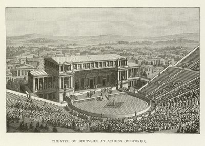 Teatro de Dionisio en Atenas, restaurado de American School