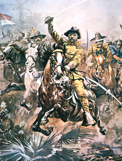 Theodore Roosevelt liderando a los 