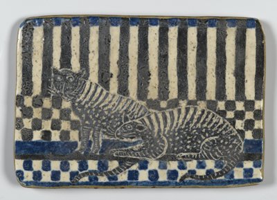 Azulejo con gatos salvajes de American School