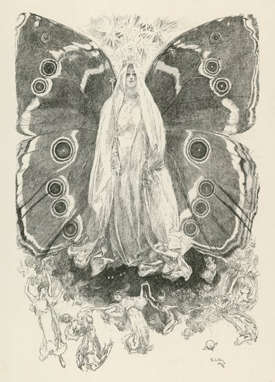 Titania, personaje de la obra de William Shakespeare Sueño de una noche de verano (grabado) de American School