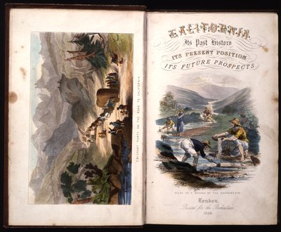 Página de título de California, su historia pasada, su posición actual, sus perspectivas futuras por G.A. Fleming, 1850 de American School