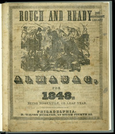 Portada del almanaque Rough and Ready para 1848, publicado en 1847 de American School