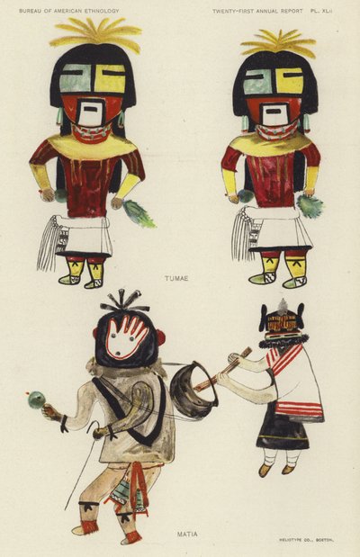 Tumae, Matia (litografía en color) de American School