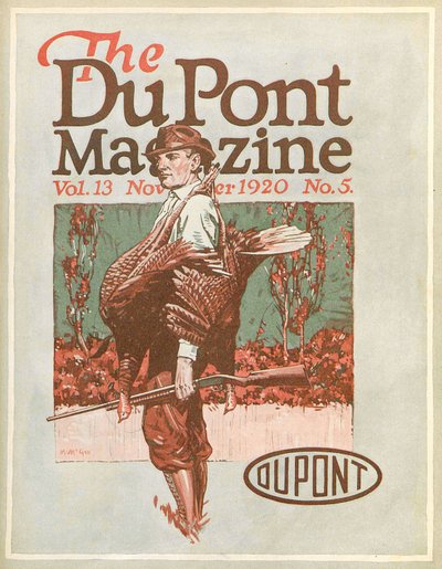 Cazador de Pavos, portada de la revista DuPont, noviembre de 1920 de American School