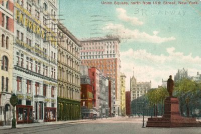 Union Square, norte desde la calle 14, Nueva York, c.1900-10 de American School