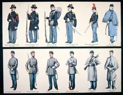 Uniformes del Ejército de la Unión y Confederado de American School