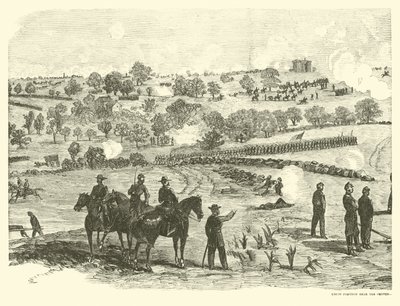 Posición de la Unión cerca del centro, Batalla de Gettysburg, 2 de julio, julio 1863 de American School