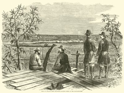 Vista de Atlanta desde la estación de señales al norte del Chattahoochee, julio de 1864 de American School