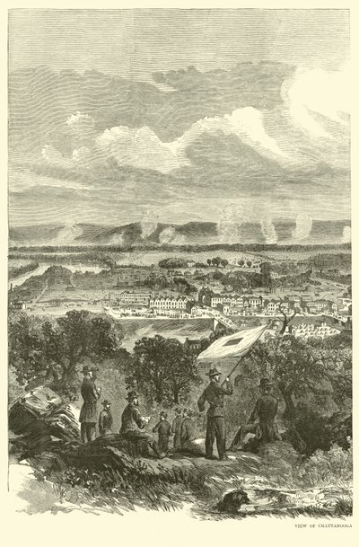 Vista de Chattanooga y el campamento federal, noviembre de 1863 de American School