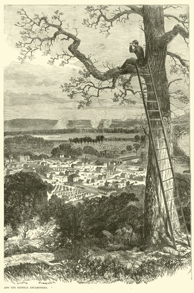 Vista de Chattanooga y el campamento federal, noviembre de 1863 de American School